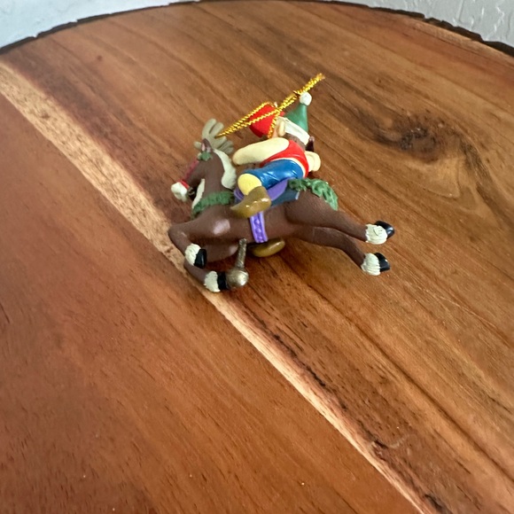 🎄Coca Cola Christmas Ornament Elf Riding Reindeer while Drinking a Coke🎄 - Picture 4 of 9